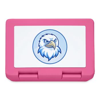Hawk Blue Kawaii Dessin animé Personnage Clipart Animal de compagnie - Boîte à goûter - rose - Devant