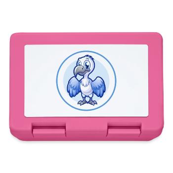 Geier Blau Kawaii Cartoon Figur Clipart Haustier - Brotdose - Pink - Vorne