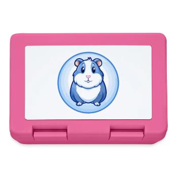 Cochon d’Inde Bleu Kawaii Dessin animé Personnage Clipart - Boîte à goûter - rose - Devant