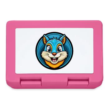 Eichhörnchen Bunte Kawaii Cartoon Figur Clipart - Brotdose - Pink - Vorne