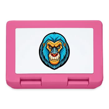 Mandrill Colorful Kawaii Cartoon Character Clipart - Lunchbox - pink - Front