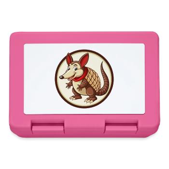 Armadillo Colorful Kawaii Cartoon Character Pet - Lunchbox - pink - Front