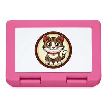 Cat Colorful Kawaii Cartoon Character Clipart Pet - Lunchbox - pink - Front