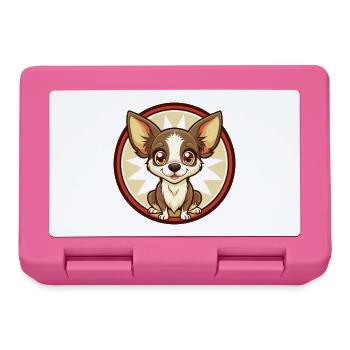 Chihuahua Dog Colorful Kawaii Cartoon Clipart Pet - Lunchbox - pink - Front