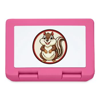 Chipmunk Bunte Kawaii Cartoon Figur Clipart - Brotdose - Pink - Vorne