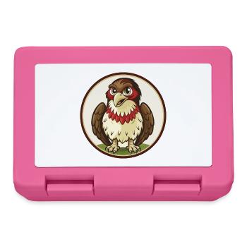 faucon coloré kawaii dessin animé personnage clipart animal de compagnie - Boîte à goûter - rose - Devant