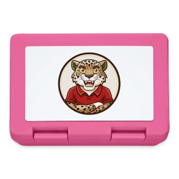 Jaguar Bunte Kawaii Cartoon Figur Clipart - Brotdose - Pink - Vorne