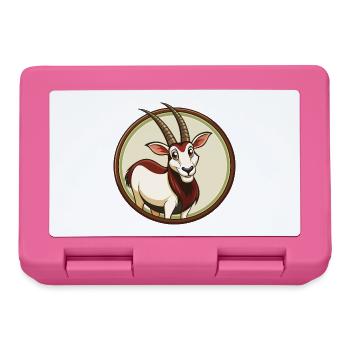 Oryx coloré Kawaii dessin animé personnage Clipart Animal de compagnie - Boîte à goûter - rose - Devant