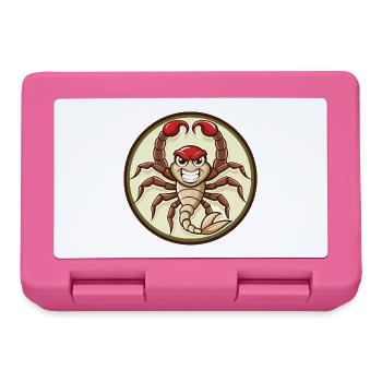 Scorpion coloré Kawaii Dessin animé Personnage Clipart - Boîte à goûter - rose - Devant