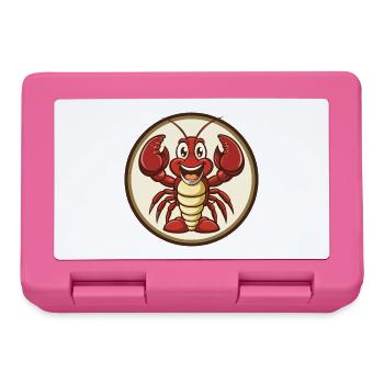 homard coloré kawaii personnage de dessin animé clipart - Boîte à goûter - rose - Devant