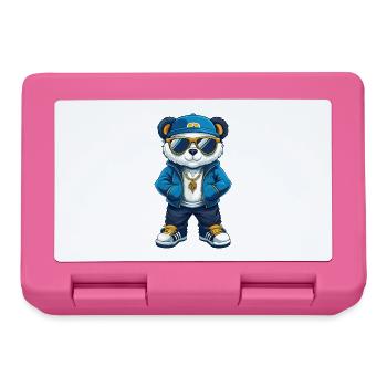 Bär Cool Cartoon Figur Kawaii Clipart - Brotdose - Pink - Vorne