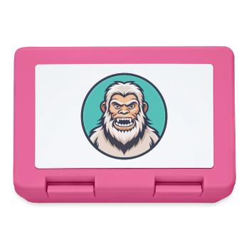 Yeti Kawaii Cartoon Character Animal Pet Face - Lunchbox - pink - Front