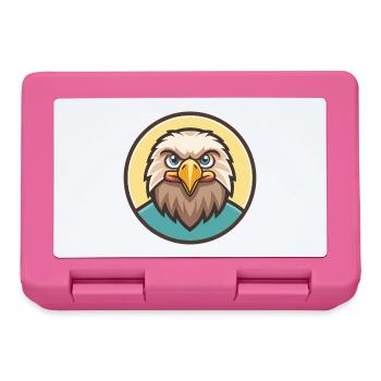 aigle kawaii dessin animé personnage animal visage d’animal de compagnie - Boîte à goûter - rose - Devant