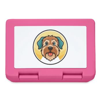 Brikett Griffon Vendeen Hunderasse Karikatur Kawaii - Brotdose - Pink - Vorne