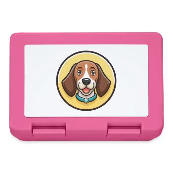 Bruno Jura Chien Chien Race Dessin animé Kawaii Clipart - Boîte à goûter - rose - Devant
