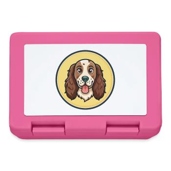 Setter anglais chien race dessin animé Kawaii Clipart - Boîte à goûter - rose - Devant