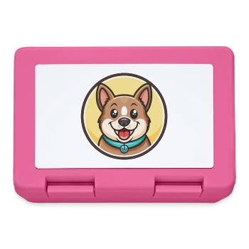 Chippiparai Dog Breed Funny Cartoon Kawaii Clipart - Lunchbox - pink - Front