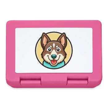 Lundehund Chien Race Dessin animé Kawaii Clipart Animal - Boîte à goûter - rose - Devant