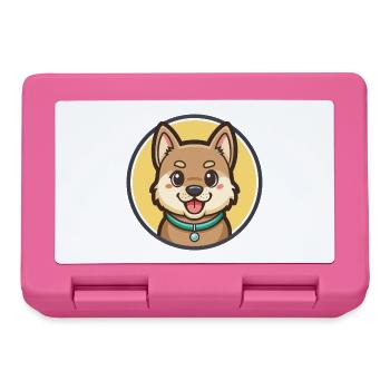 Kuchi Chien Race Dessin animé Kawaii Clipart Animal Animal Pet - Boîte à goûter - rose - Devant