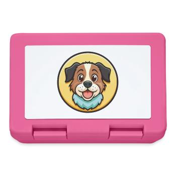Lagotti Romagnoli Race Chien Dessin Animé Kawaii Clipart - Boîte à goûter - rose - Devant