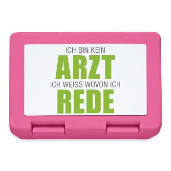 Arzt, Apotheke, Ich bin kein Arzt - Brotdose - Pink - Vorne