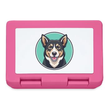 Schwarz Tan Hund Rasse Cartoon Kawaii Clipart Tier - Brotdose - Pink - Vorne