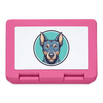 Bleu dentelle chien race dessin animé Kawaii Clipart Animal - Boîte à goûter - rose - Devant