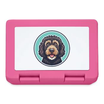 Chien d’eau cantabrique race dessin animé Kawaii Clipart - Boîte à goûter - rose - Devant