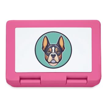 Braque Saint Germain Hunderasse Cartoon Kawaii Haustier - Brotdose - Pink - Vorne