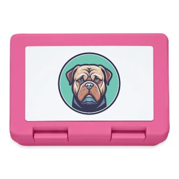 Dogge De Bordeaux Hunderasse Cartoon Kawaii Clipart - Brotdose - Pink - Vorne