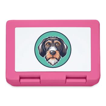 Chien courant à poil dur d’Istrie Race Dessin animé Kawaii - Boîte à goûter - rose - Devant