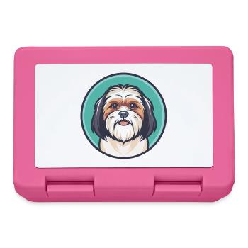 Maltais Shih Tzu Chien Race Dessin animé Kawaii Clipart - Boîte à goûter - rose - Devant