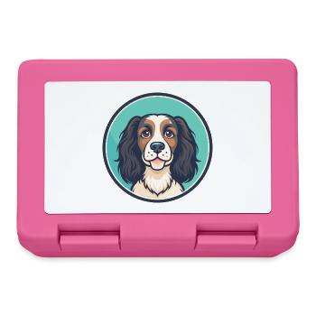 Norfolk Spaniel Hunderasse Cartoon Kawaii Clipart - Brotdose - Pink - Vorne