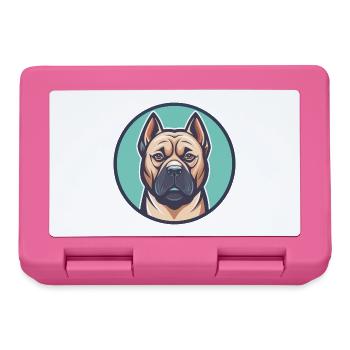 Presa Canario Chien Race Dessin animé Kawaii Clipart Animal de compagnie - Boîte à goûter - rose - Devant