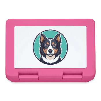 Slovensky Cuvac chien race dessin animé Kawaii Clipart - Boîte à goûter - rose - Devant