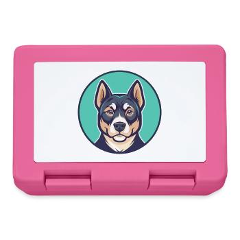 Smalandsstovare Hunderasse Cartoon Kawaii Clipart - Brotdose - Pink - Vorne