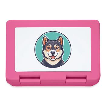 Taigan Dog Breed Cartoon Kawaii Clipart Animal Pet - Lunchbox - pink - Front