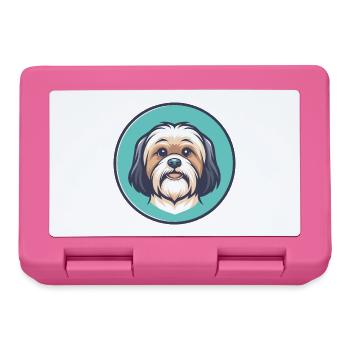 Tibetische Kyi Apso Hunderasse Cartoon Kawaii Clipart - Brotdose - Pink - Vorne