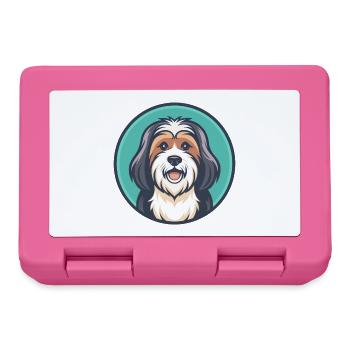 Tibetan Terrier Dog Breed Cartoon Kawaii Clipart - Lunchbox - pink - Front