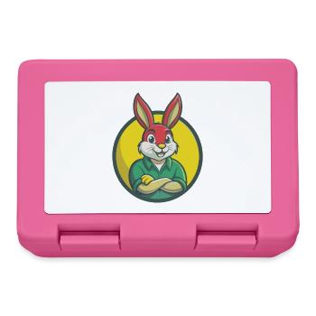 Lapin Mignon Kawaii Dessin animé Clipart Animal de compagnie - Boîte à goûter - rose - Devant