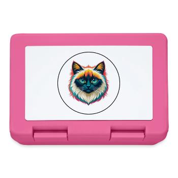 Birman Chat Race Dessin Animé Kawaii Animal Pet - Boîte à goûter - rose - Devant