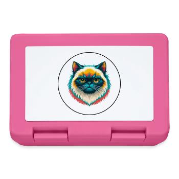 Himalaya-Katzenrasse Karikatur Kawaii Tier Haustier - Brotdose - Pink - Vorne