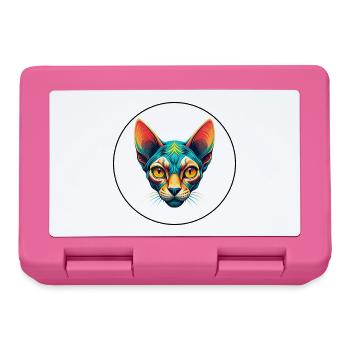Peterbald Chat Race Dessin Animé Kawaii Animal Pet - Boîte à goûter - rose - Devant