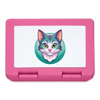 Domestic Cat Breed Cartoon Kawaii Animal Pet - Lunchbox - pink - Front