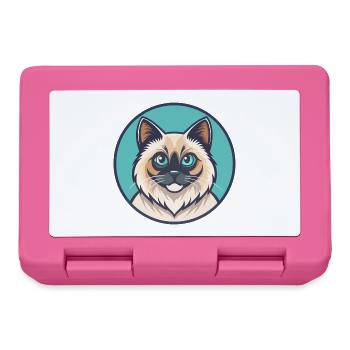 Birman Chat Race Dessin Animé Kawaii Animal Pet - Boîte à goûter - rose - Devant
