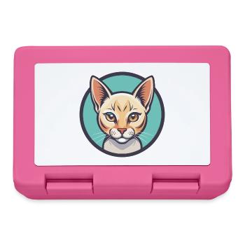 Burmilla Chat Race Dessin Animé Kawaii Animal Pet - Boîte à goûter - rose - Devant