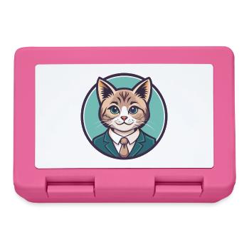 Chantilly Tiffany Cat Breed Cartoon Kawaii Animal - Lunchbox - pink - Front