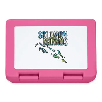 Watercolor Map Solomon Islands - Lunchbox - pink - Front