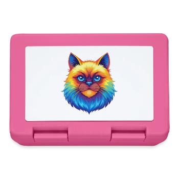 Himalayan Cat Breed Cartoon Kawaii Animal Pet - Lunchbox - pink - Front
