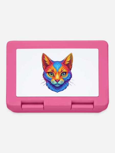Europäische Kurzhaarkatze Rasse Cartoon Kawaii Tier - Brotdose - Pink